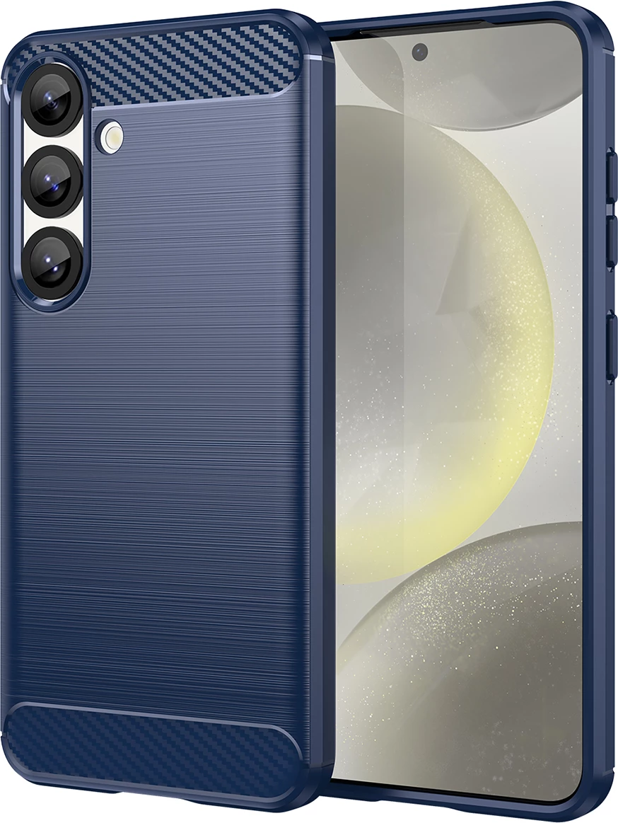 Mbështjellës Hurtel Carbon Case për Samsung Galaxy S25, Blu