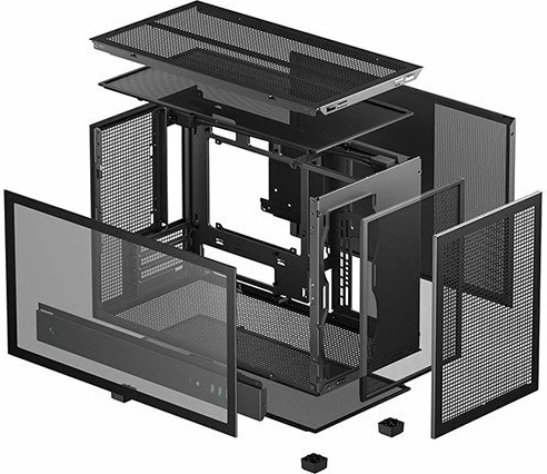 Kasë Deepcool CH260 R-CH260-BKNGM0-G-1 Micro Tower për Micro-ATX/Mini-ITX, USB-C, e zezë