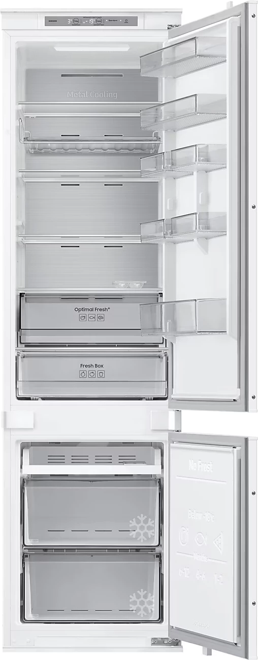 Frigorifer i integruar, Samsung BRB80F30AES0EO, 193.5 cm / 54 cm, ngrirës poshtë, klasa energjie E, i bardhë