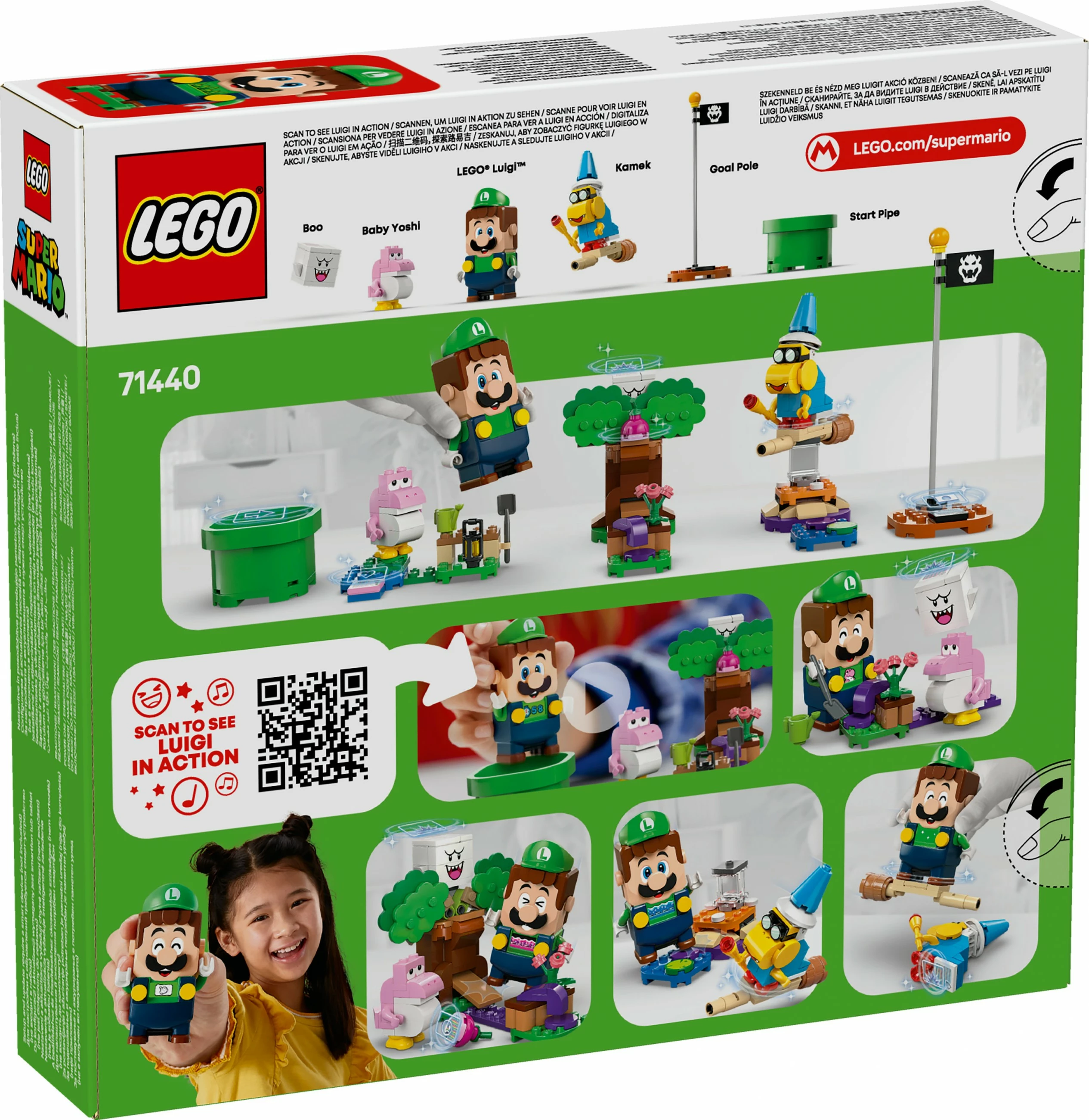 Set ndërtimi LEGO Super Mario 71440 me Luigi interaktiv, 210 pjesë, shumëngjyrësh