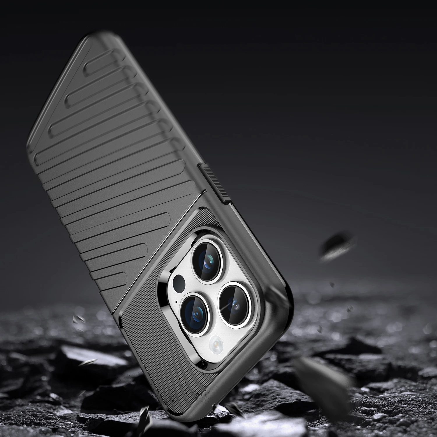 Mbështjellës Hurtel Thunder Case për iPhone 14 Pro, i zi
