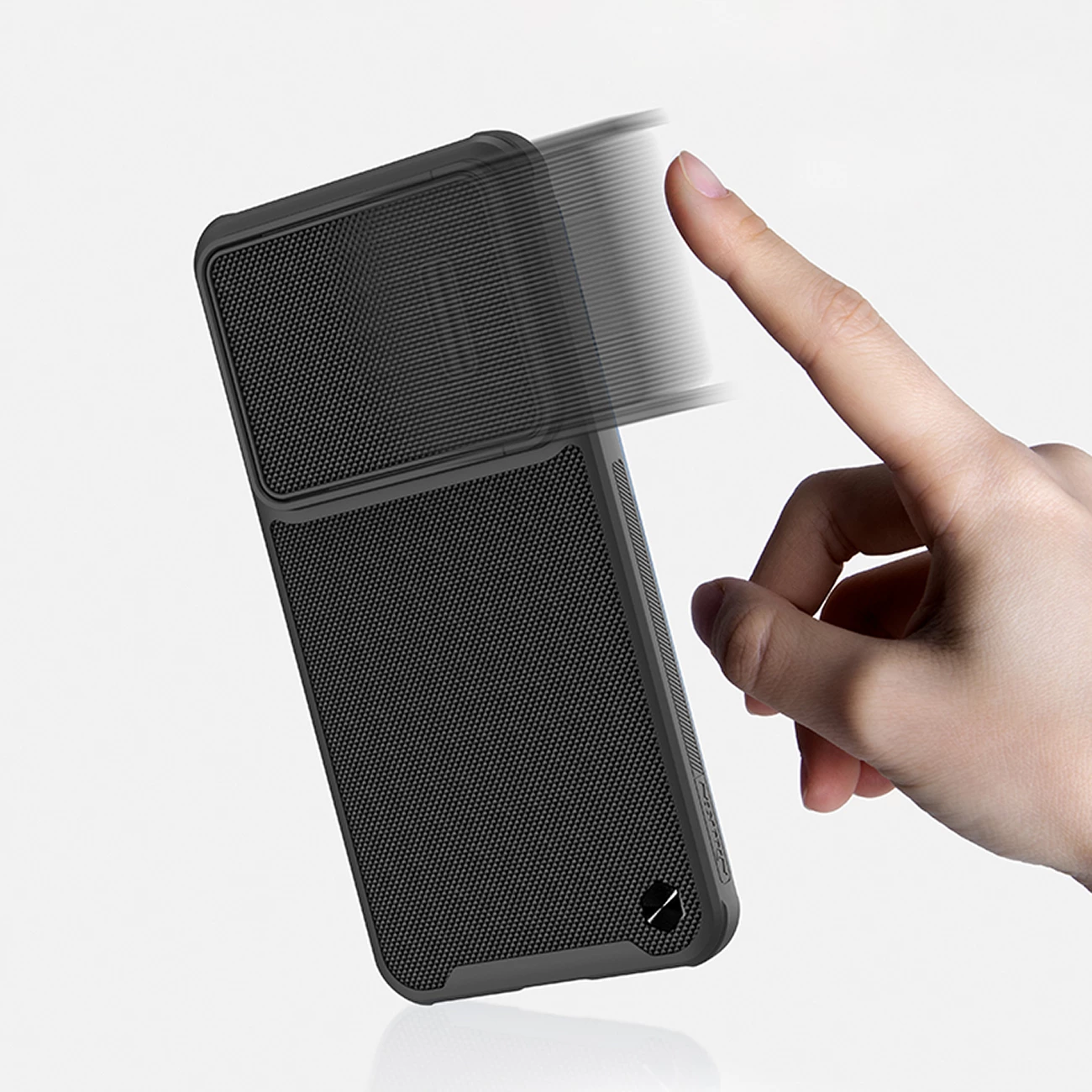 Mbështjellës Nillkin Textured S Case për Samsung Galaxy S23+, me kapak kamere, e zezë