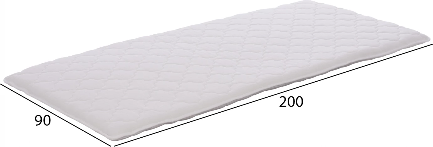 Topper CLOUD, bardhë, 90x200 cm, njësh
