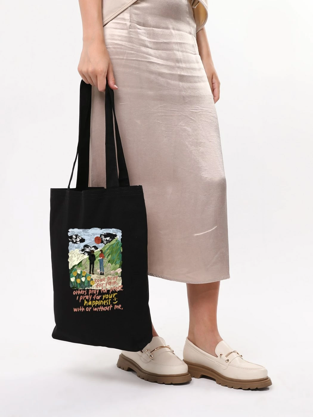 Çantë tote Zoozie Bags, 1881, e zezë, pambuk