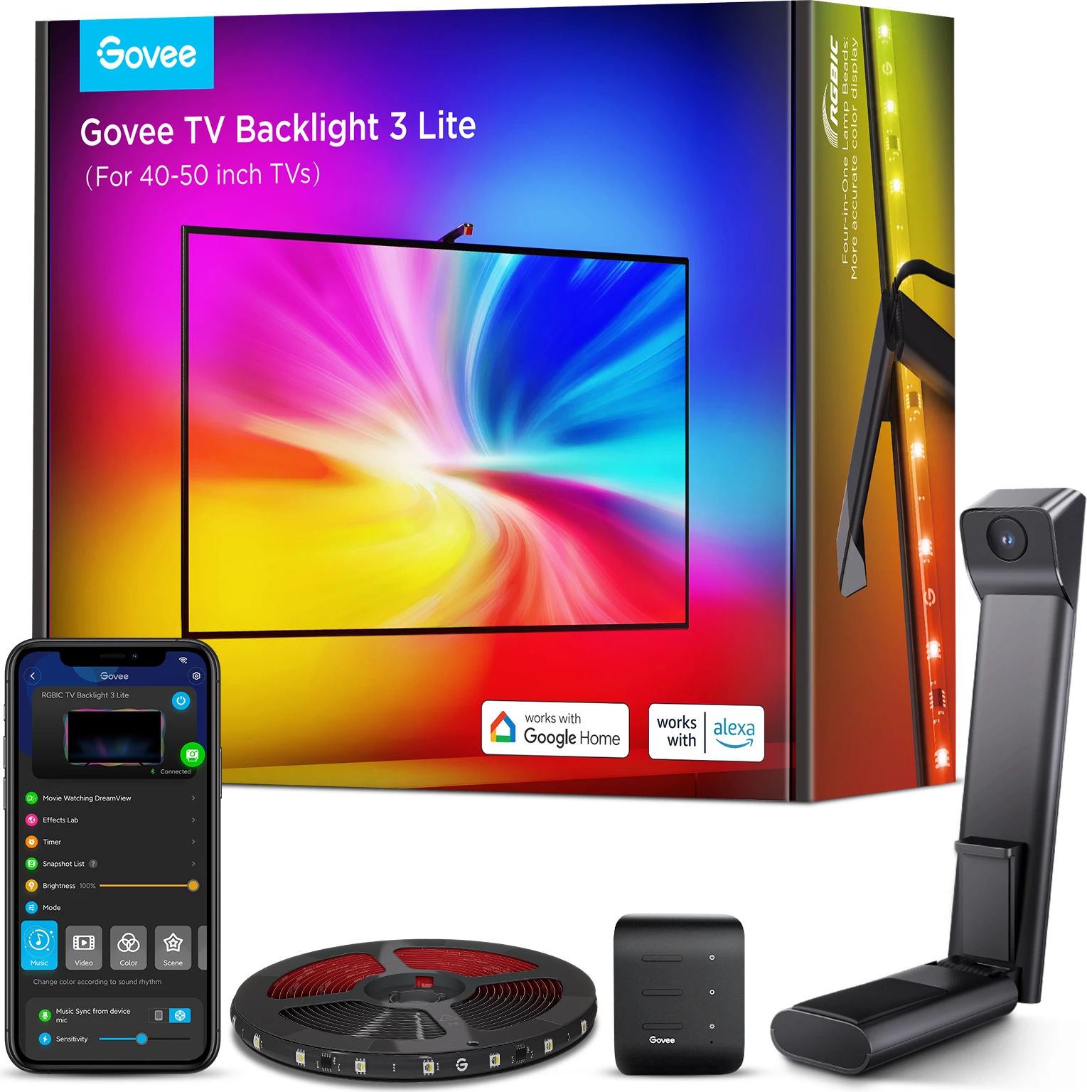 Ndriçim prapa TV Govee Envisual TV Backlight 3 Lite H6097 për 40-50"