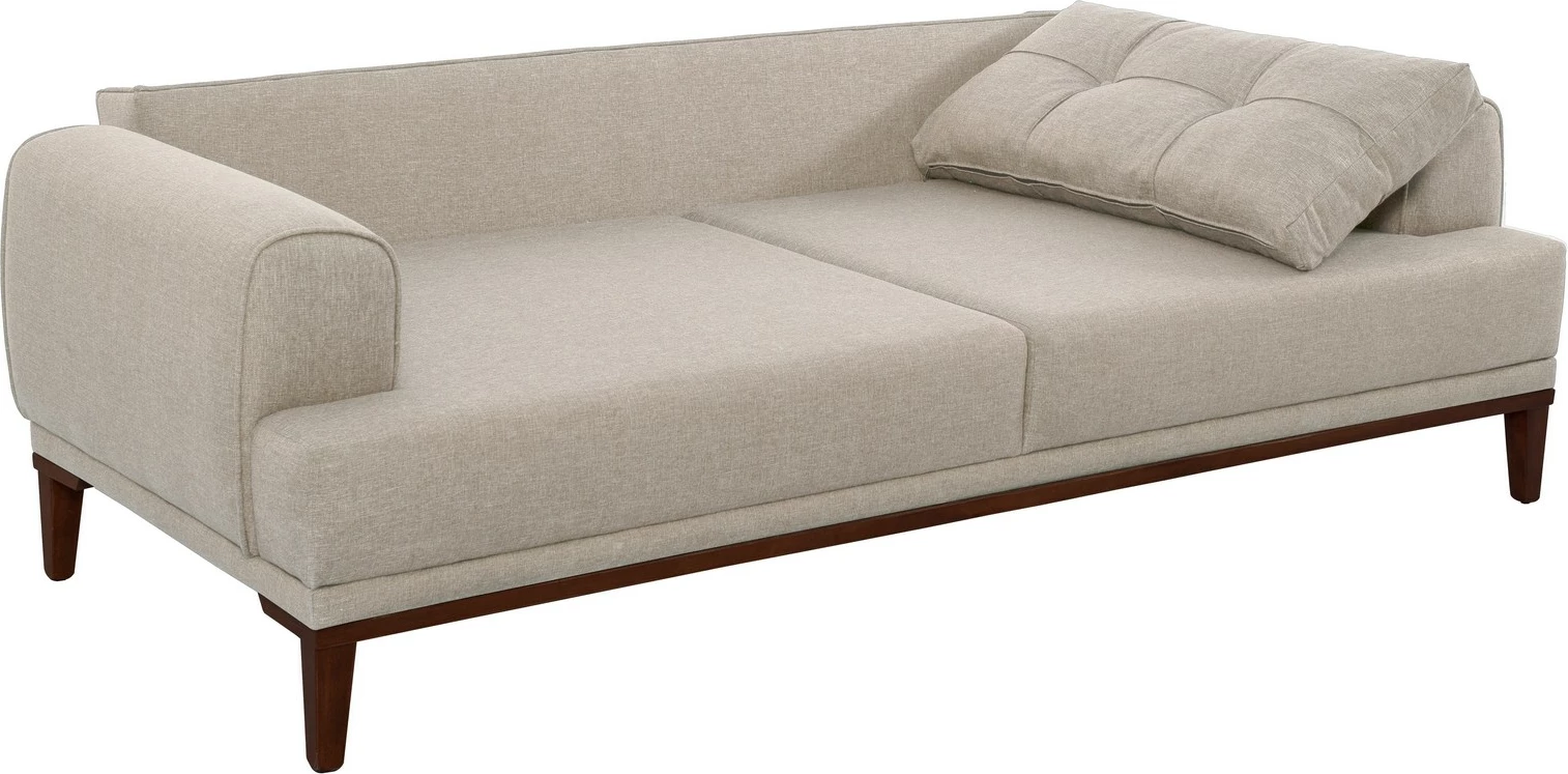 Divan treshe Atelier del Sofa, Vina 3, krem, dru arre