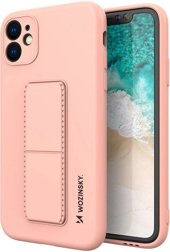Mbështjellës Wozinsky Kickstand Case për Samsung Galaxy A32 4G, silikon, rozë