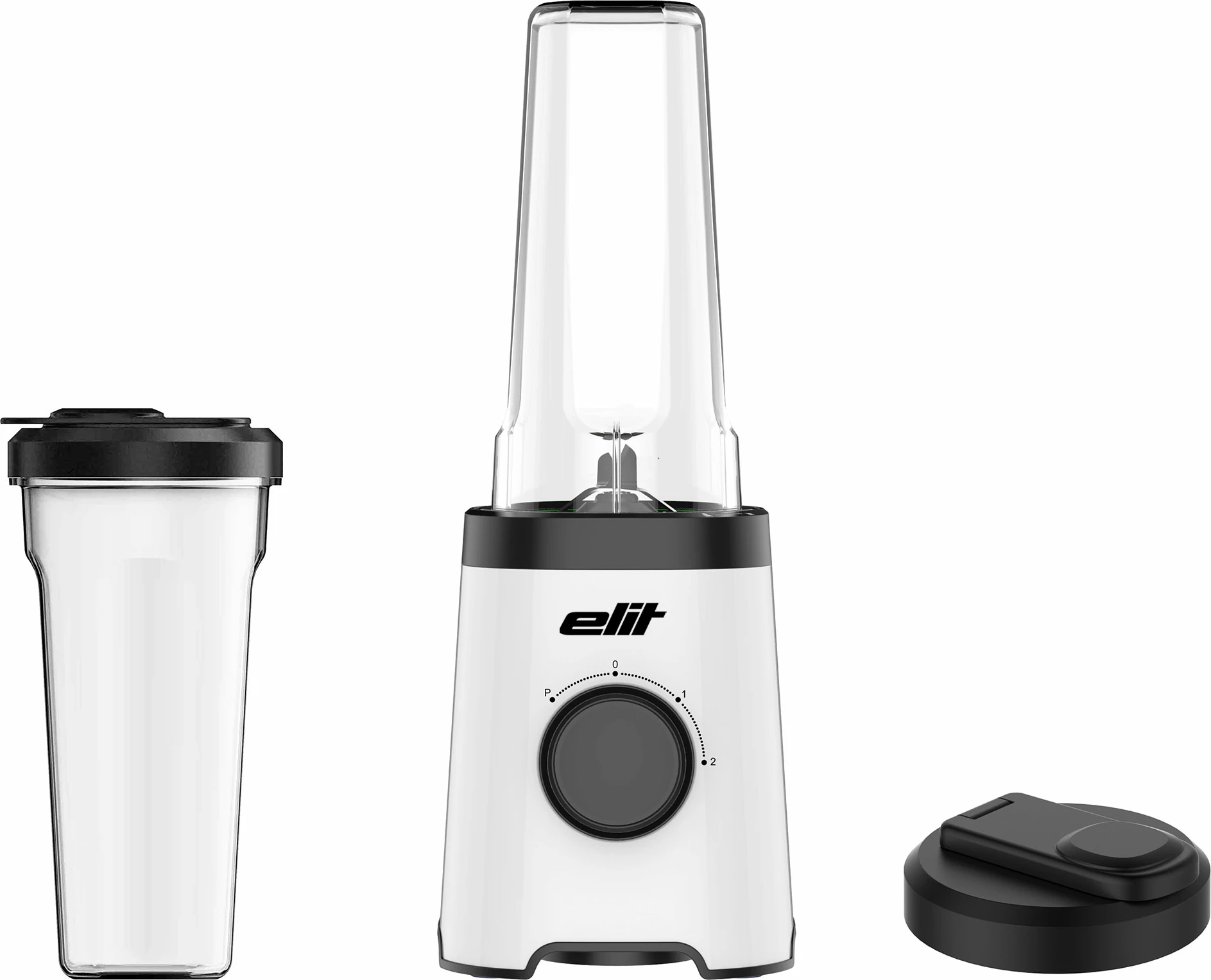 Blender smoothie Elit Fresh&GO BSM-24 320W, 2x shishe 600 ml, i bardhë