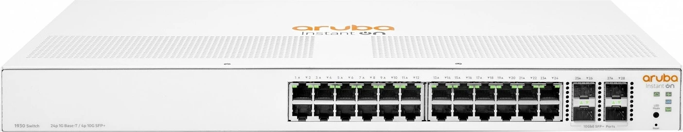 Switch i menaxhuar HPE Aruba Instant On JL682A, 24x1GbE, 4xSFP+, për rack, i bardhë