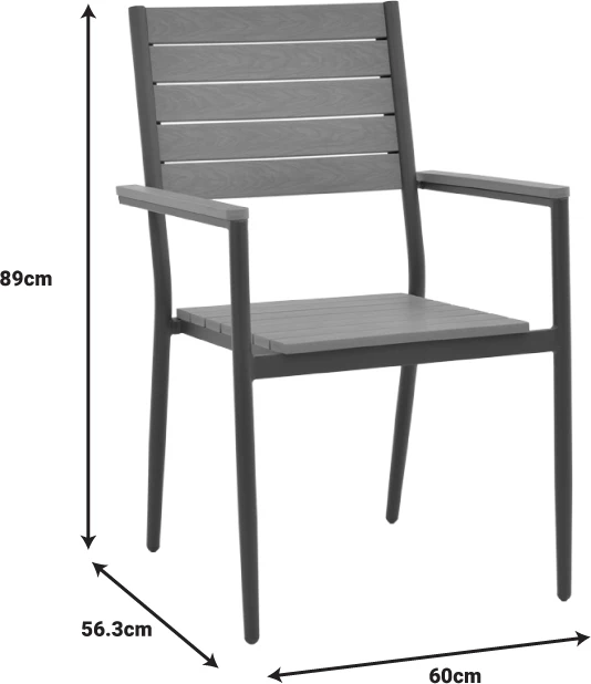 Tavolinë me karrige Synergy-Vitality set prej 3 copash alumini dhe kompensatë ngjyrë natyrale 80x80x74cm