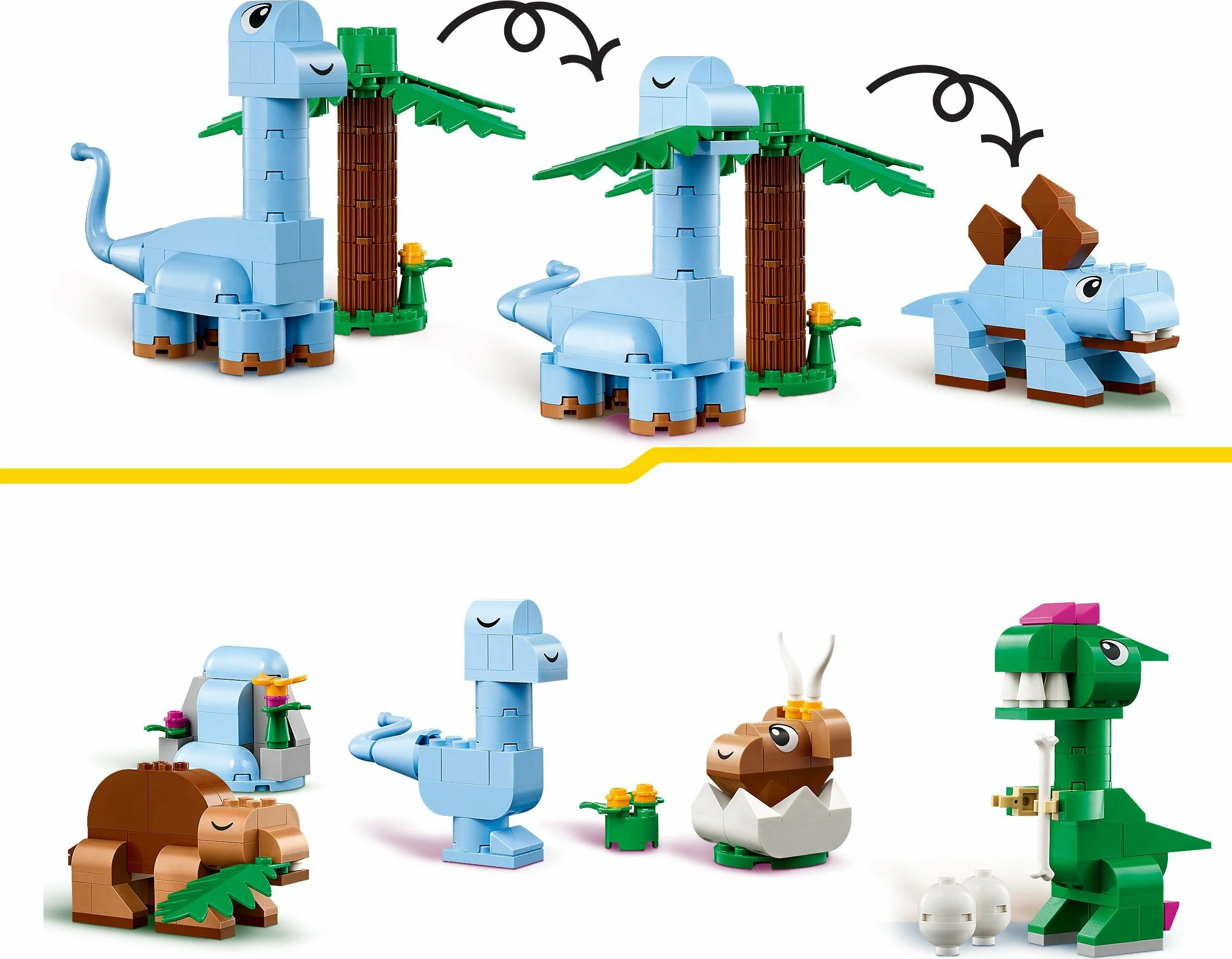 Set LEGO Classic Creative Dinosaurs 11041, 450 elemente