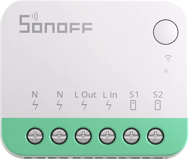 Switch i mençur Wi‑Fi mini, Sonoff, MINIR4M, Matter, 10A, 2.4GHz, për Apple HomeKit/Google Home/Alexa/SmartThings