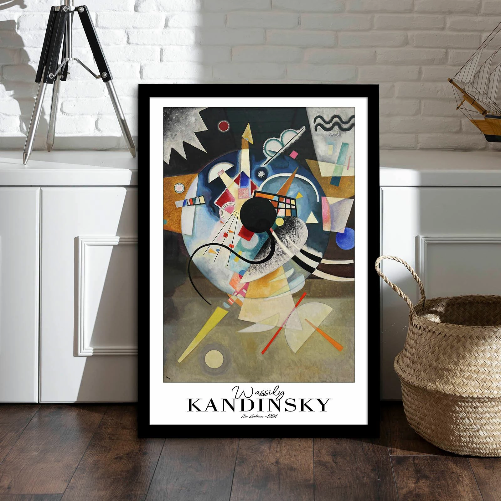 Pikturë dekorative me kornizë, shumëngjyrëshe, Wallity, 4262SYHKANDINSKY-021, 42x62cm