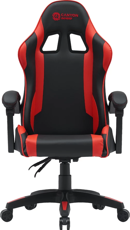 Karrige gaming CANYON Core SGCH2, PU leather, shpinore e rregullueshme 90–135°, deri 120 kg, e zezë/kuqe