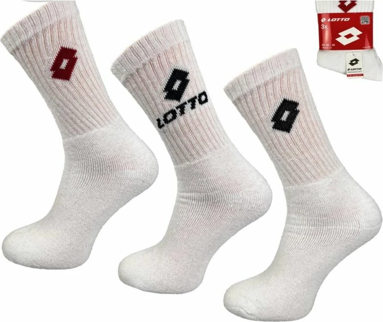 Çorape terry Lotto, të bardha [Madhësia: 38 - 42]
