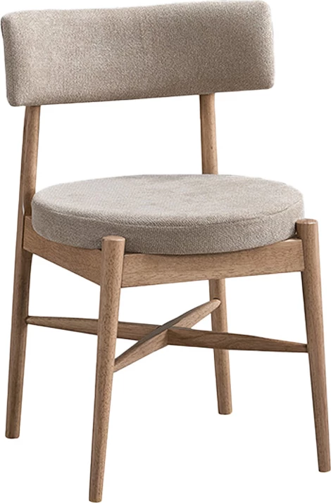 Karrige Raudi, dru kauçuku, natyrale-bezhë, set prej 2 copë, 45.5x45.5x81cm