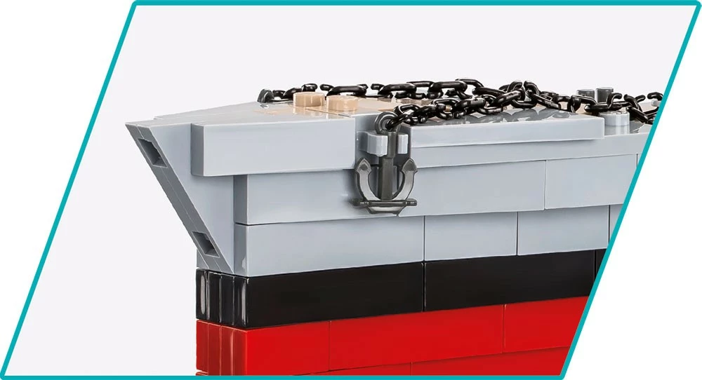 Set ndërtimi Cobi Klocki Battleship Gneisenau, 2417 pjesë, Historical Collection, gri/e kuqe