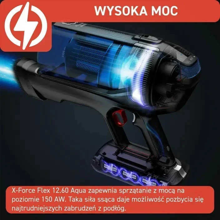 Fshesë pa kabllo Tefal TY98C0 X-Force 12.60, 900 ml, Blu