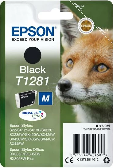 Kartushë bojë, Epson T1281 C13T12814012, origjinale, e zezë