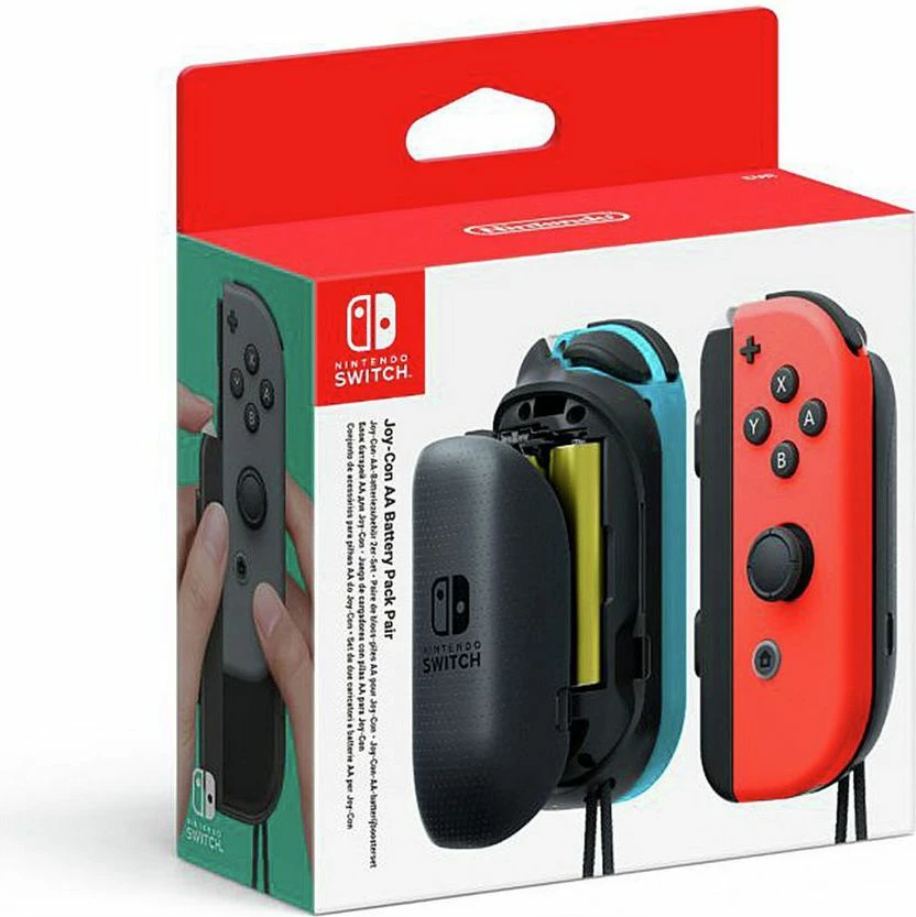 Kapak baterie Nintendo Joy-Con AA Battery Pack për Nintendo Switch, zi (set 2 copë)