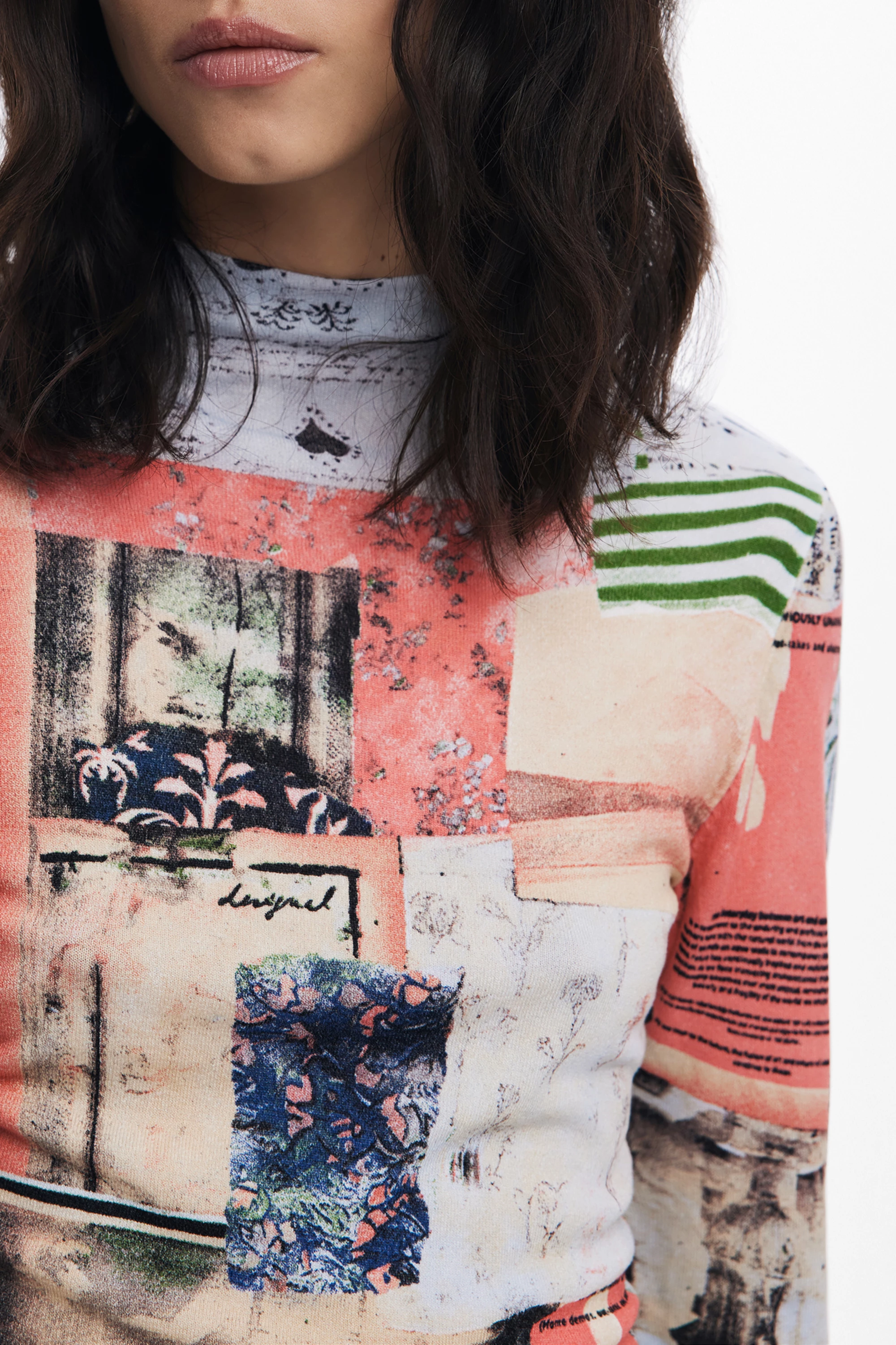 Xhemper femra DESIGUAL Montreal Jerseys, rozë