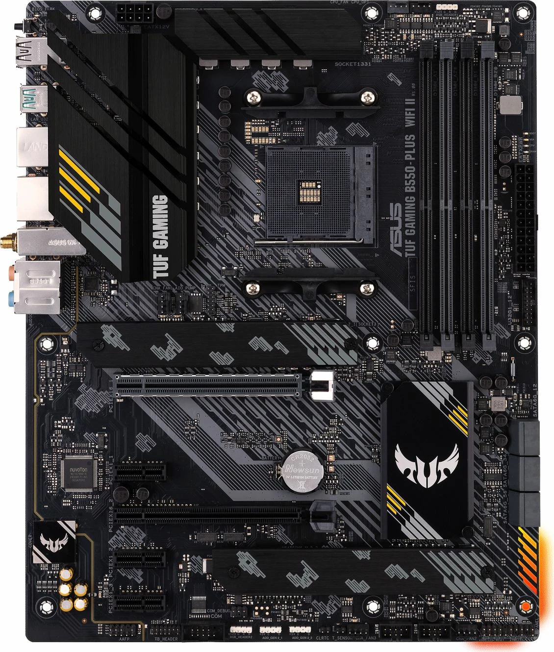 Pllakë amë Asus TUF GAMING B550-PLUS WIFI II ATX, WiFi 6, Bluetooth, 2.5G LAN, 4x DDR4 deri 128GB, e zezë