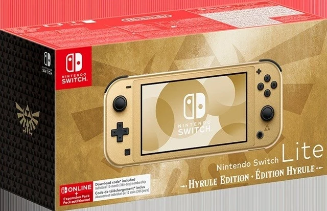 Konzolë portabile Nintendo Switch Lite Hyrule Edition, 5.5", 32 GB, Gold