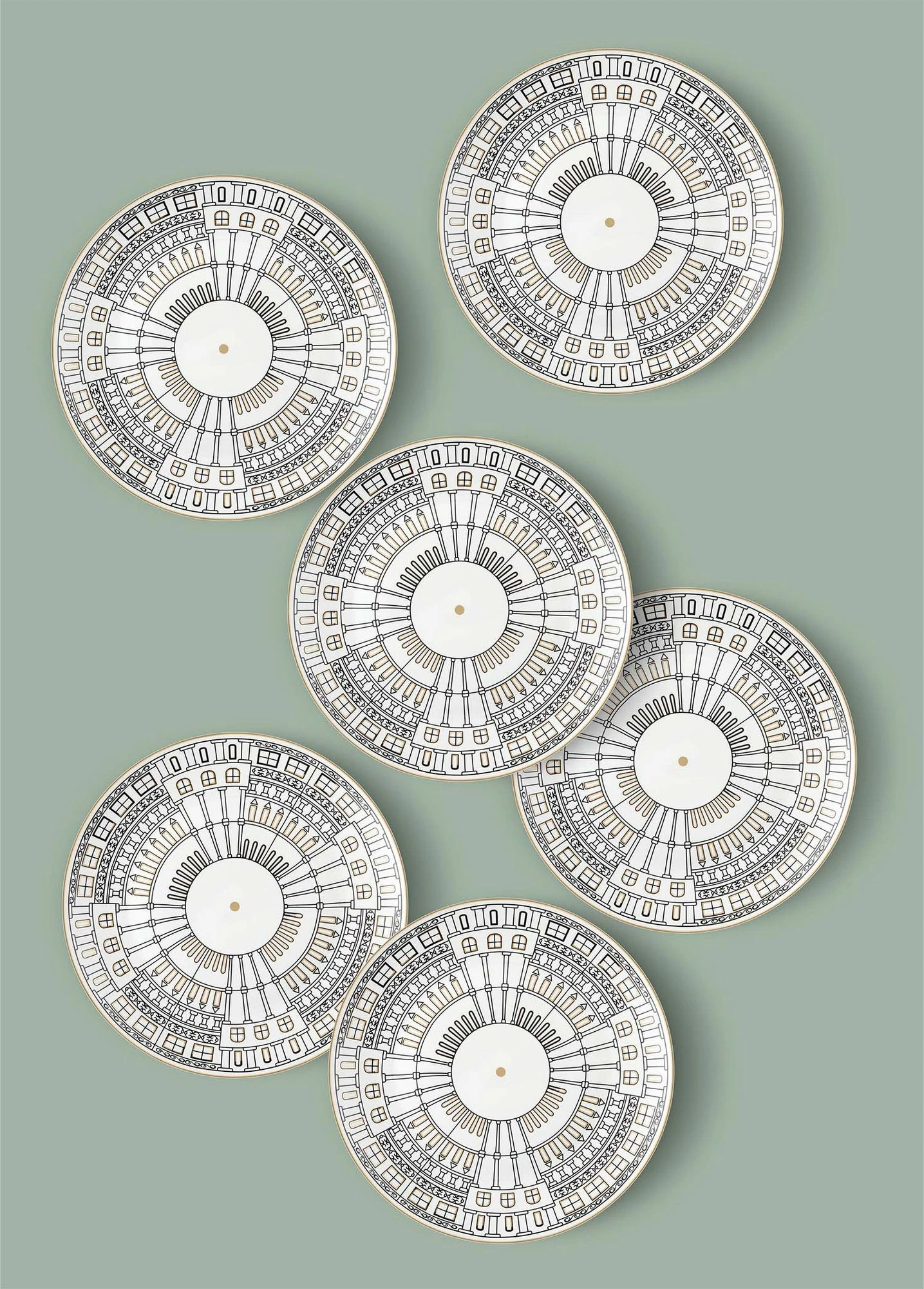Set pjatash shërbimi (6 copë), Hermia, DNR0080