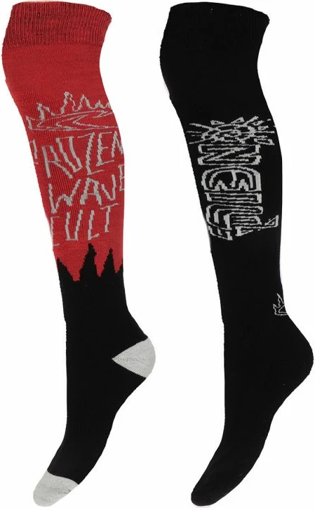 Çorape të gjata ski O'Neill, unisex, të zeza e të kuqe [Madhësia: 35 - 38]