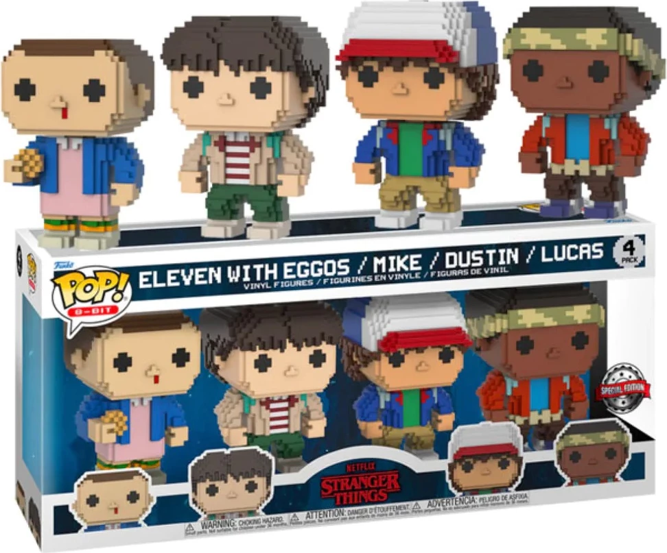 Figurinë koleksionuese Funko 8-Bit Pop Stranger Things, set 4 copë