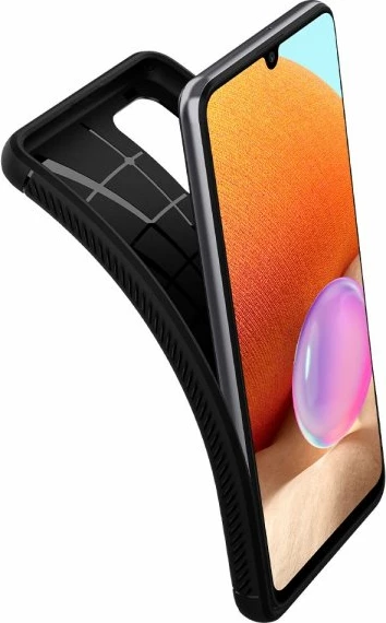 Mbështjellës Spigen Rugged Armor për Samsung Galaxy A72/A726 5G, silikon, i zi