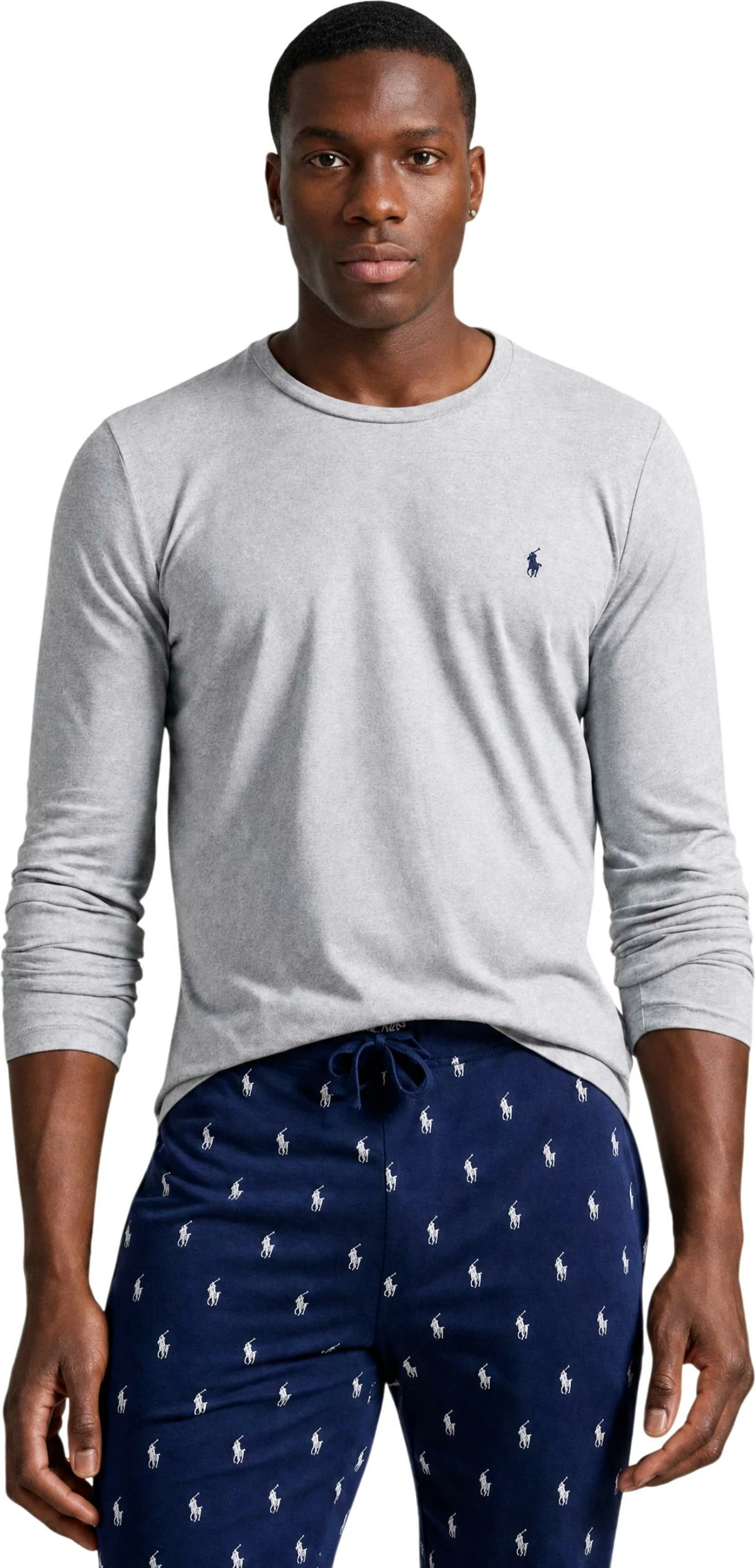 Maicë e brendshme me mëngë të gjata për meshkuj Ralph Lauren L/S Crew Sleep Top 714844759003, e hirtë