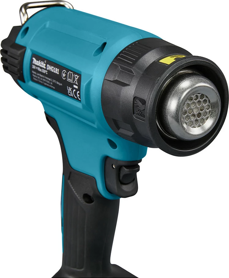 Pistoletë termike Makita DHG181ZK, 18V Li-Ion, 4 gryka, me valixhe, zi/jeshile