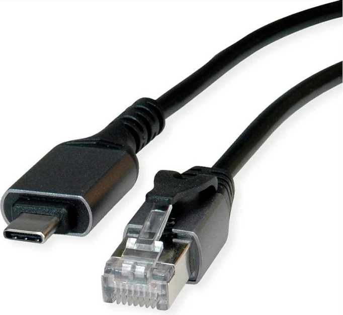 Kabllo adapter VALUE 12.99.1166-10, USB-C në RJ45, 1.5 m, Gigabit Ethernet, e zezë