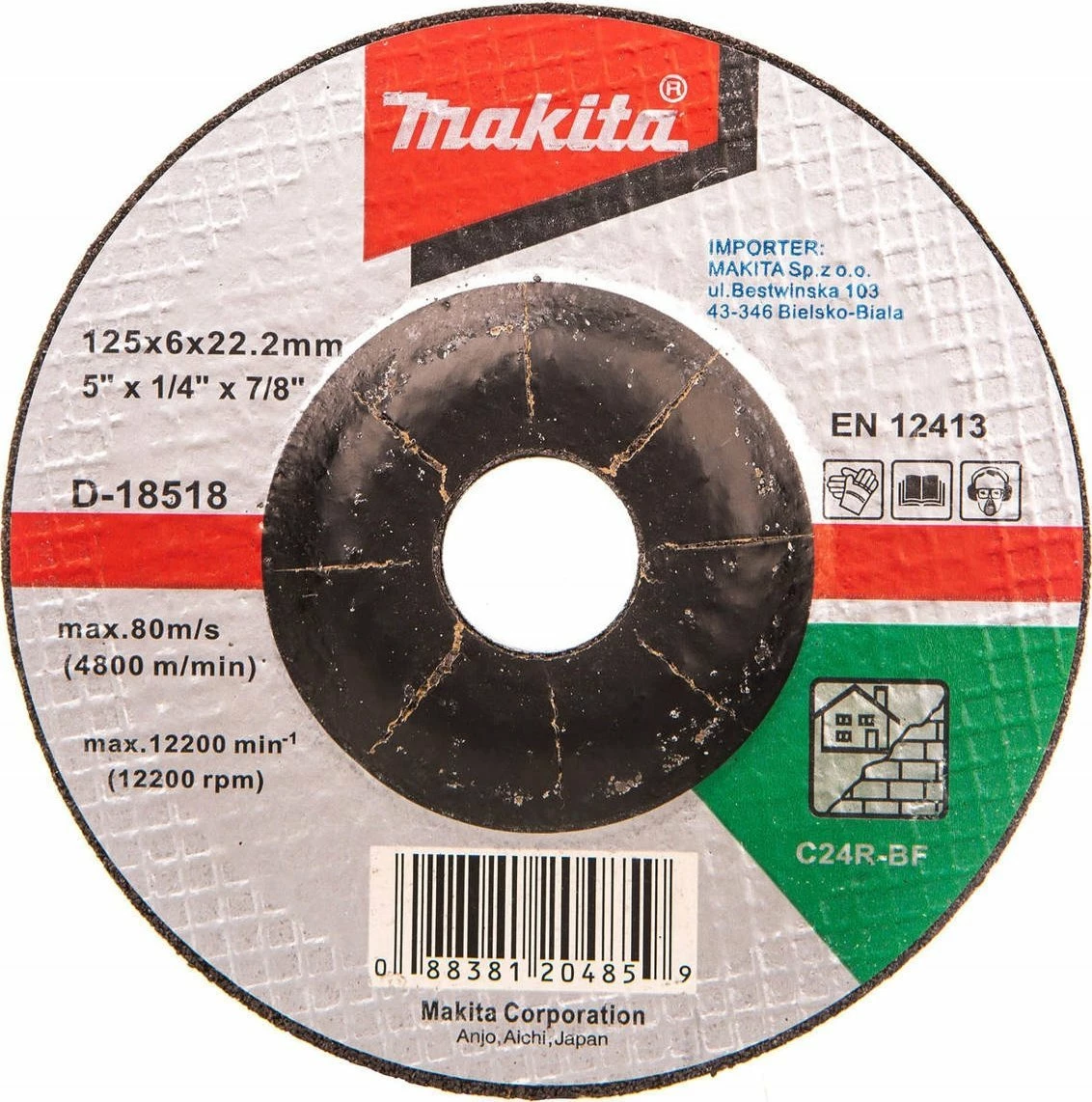 Disk bluarës për beton Makita D-18518 125x6.0x22.23mm C24R