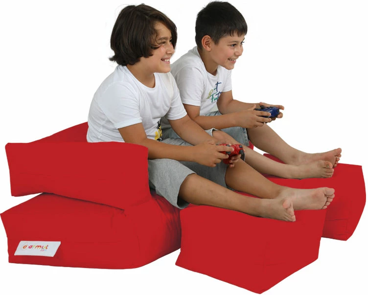 Puf për fëmijë, dy vende, ngjyrë e kuqe, Atelier del Sofa