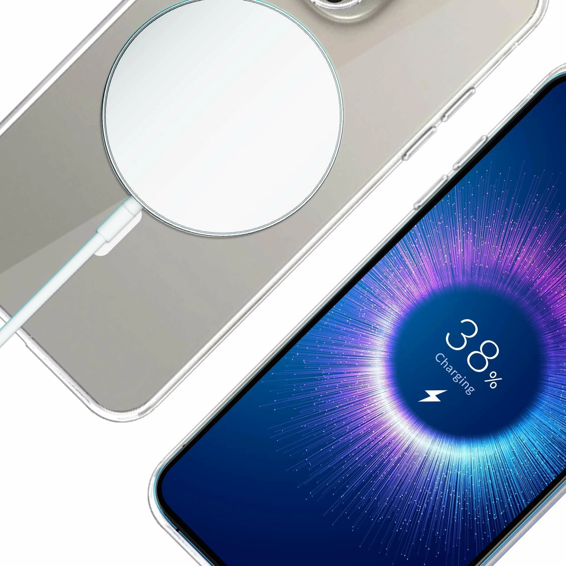 Mbështjellës 3MK Clear MagCase për Apple iPhone 16, transparent