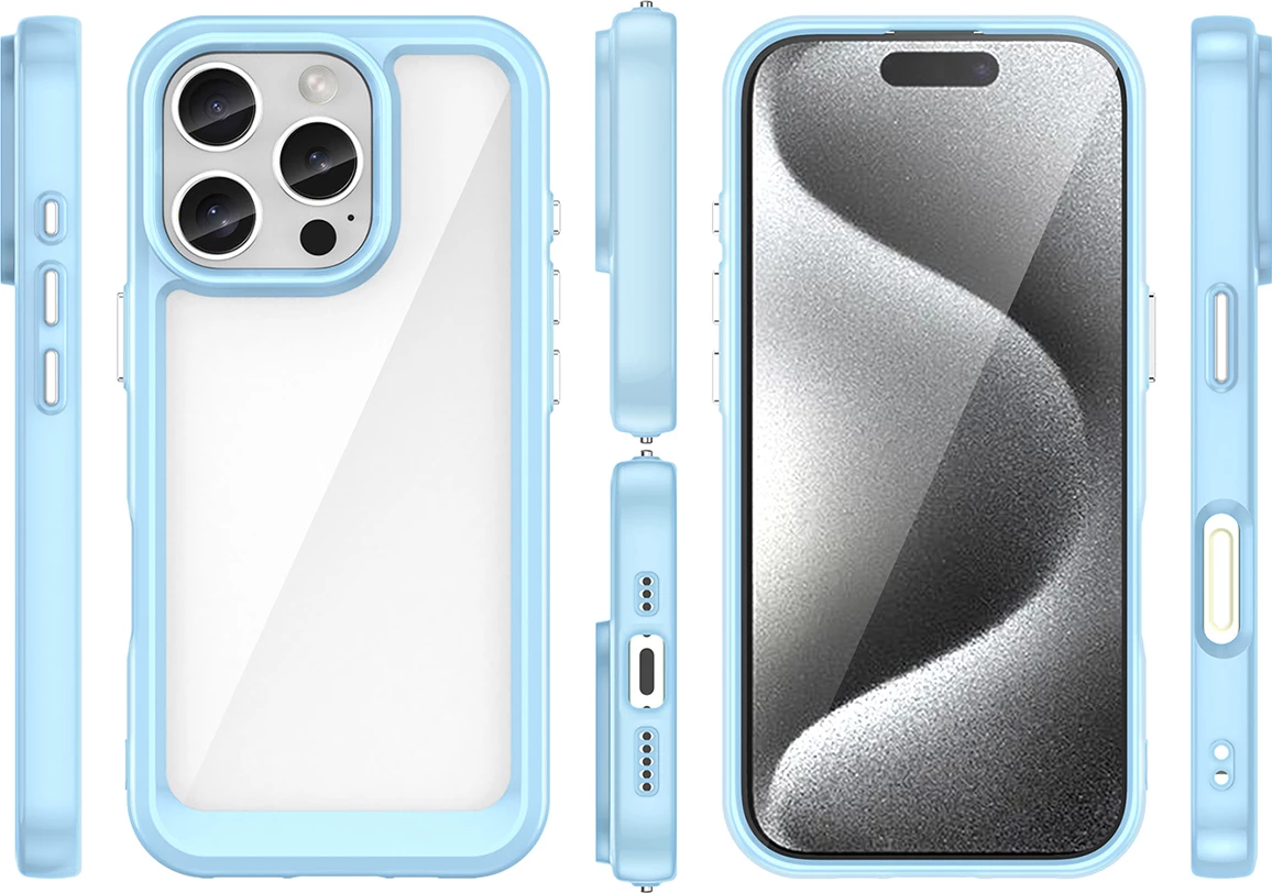Mbështjellës Hurtel Outer Space Case për iPhone 16e, TPU & PC, Blu