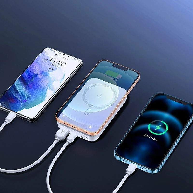 Powerbank Joyroom JR-W020 10000mAh 20W MagSafe, i bardhë, me kabllo USB-C 40cm