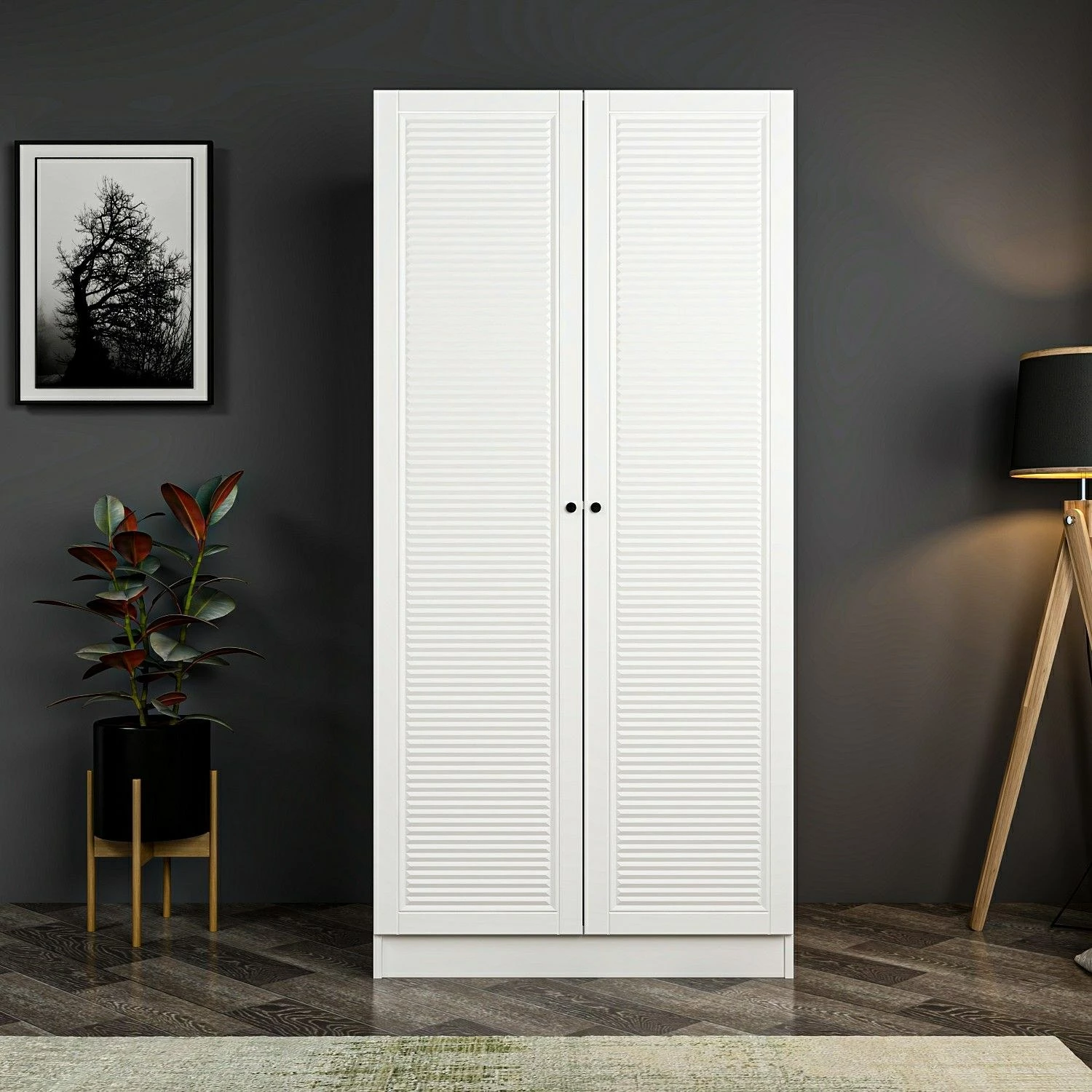 Dollap Skye Decor, roleta membrane Kale, i bardhë, 210cm
