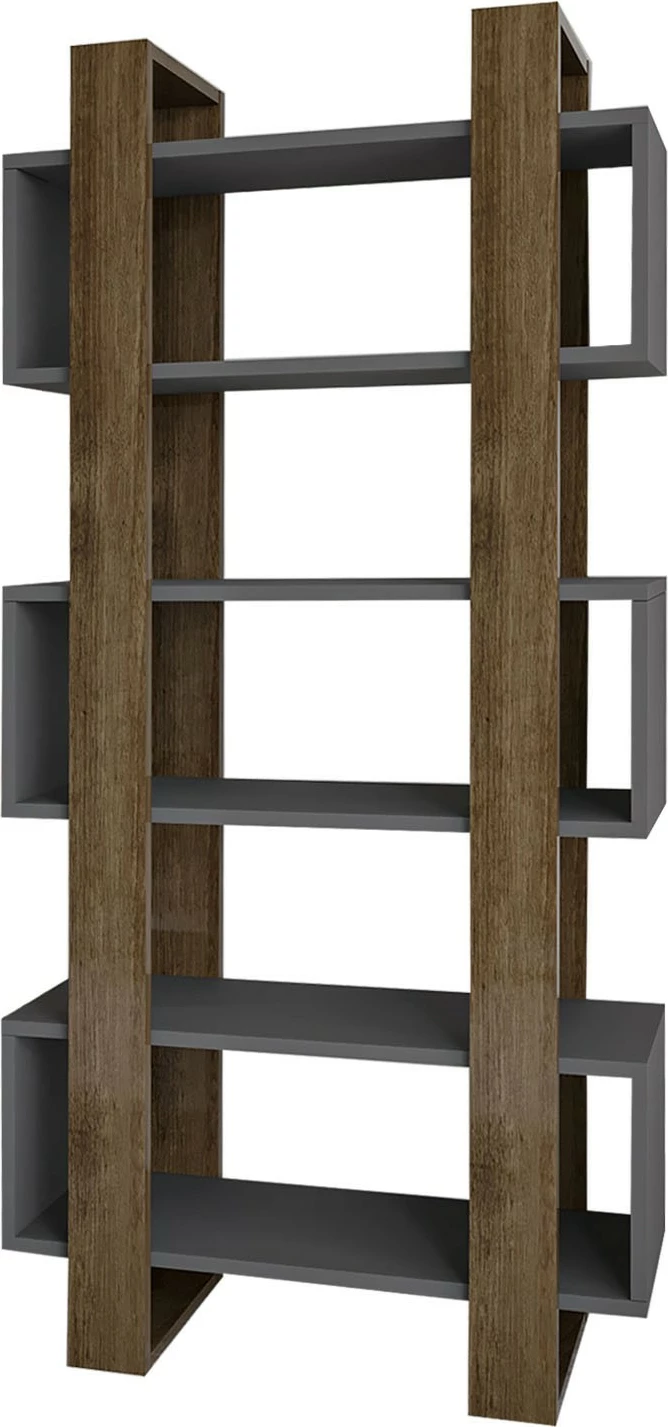 Raft librash Hanah Home, Milano, ngjyrë arre dhe antracit