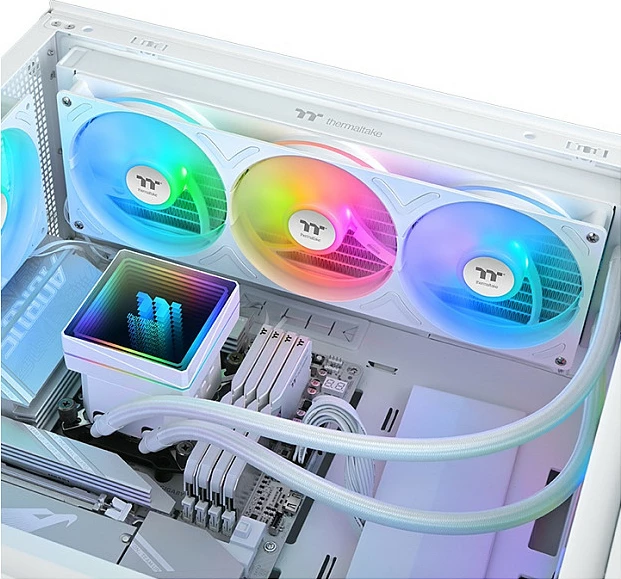 Ftohës lëngshëm AIO Thermaltake TH360 V3 ARGB Sync, radiator 360mm, 3x120mm, i bardhë