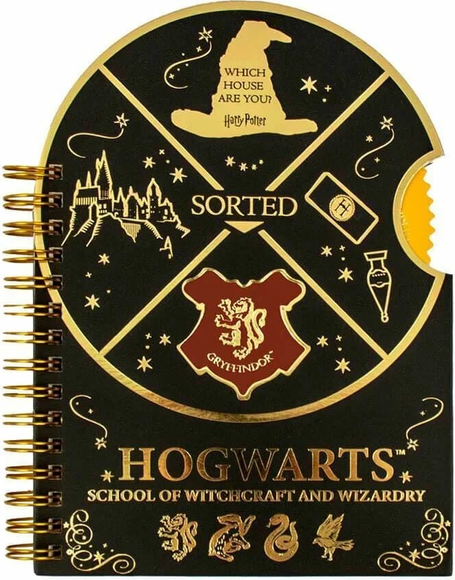 Fletore spiral BLUE SKY Harry Potter Hogwarts Spinner A5, 60 faqe me vija, e zezë