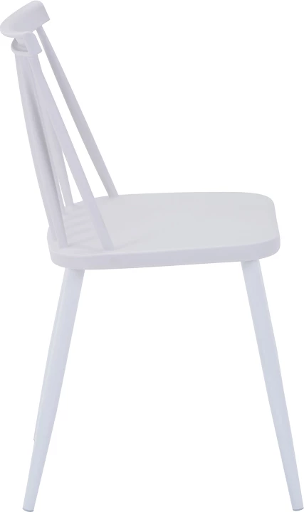 Karrige Aurora I pp ngjyrë e bardhë, këmbë metalike të bardha, 43x48x79cm