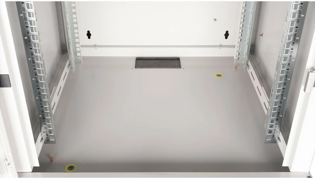 Kabinet muri ROLINE Pro, 19 inç, 9U, 600x600 mm, derë xhami, gri