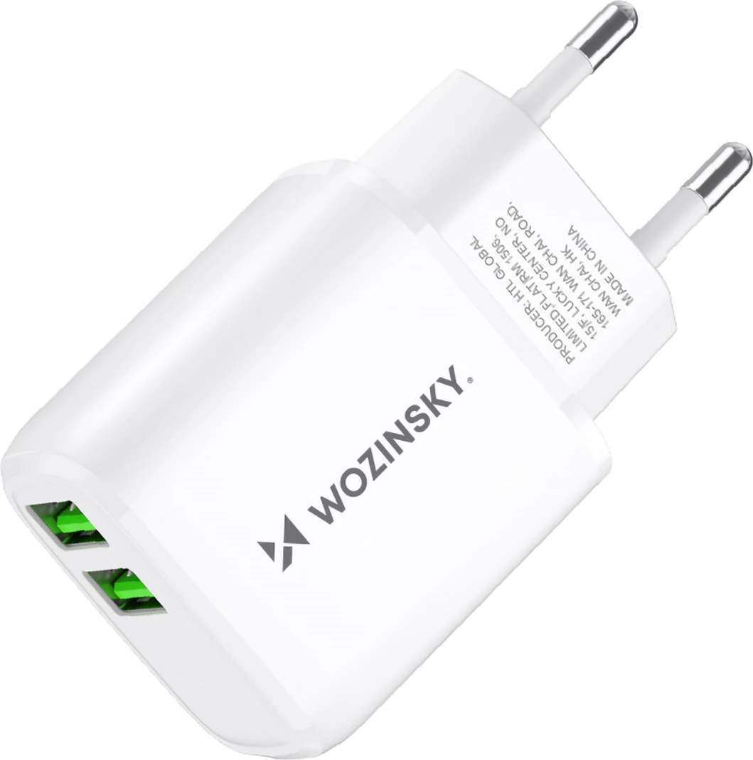 Karikues muri Wozinsky CUWCW, 2 x USB-A, 2.4A, i bardhë