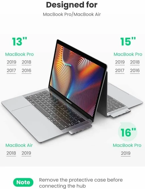 USB-C hub UGREEN 60559, HDMI 4K@30Hz, 3x USB 3.0, USB-C PD 100W, gri, me kuti