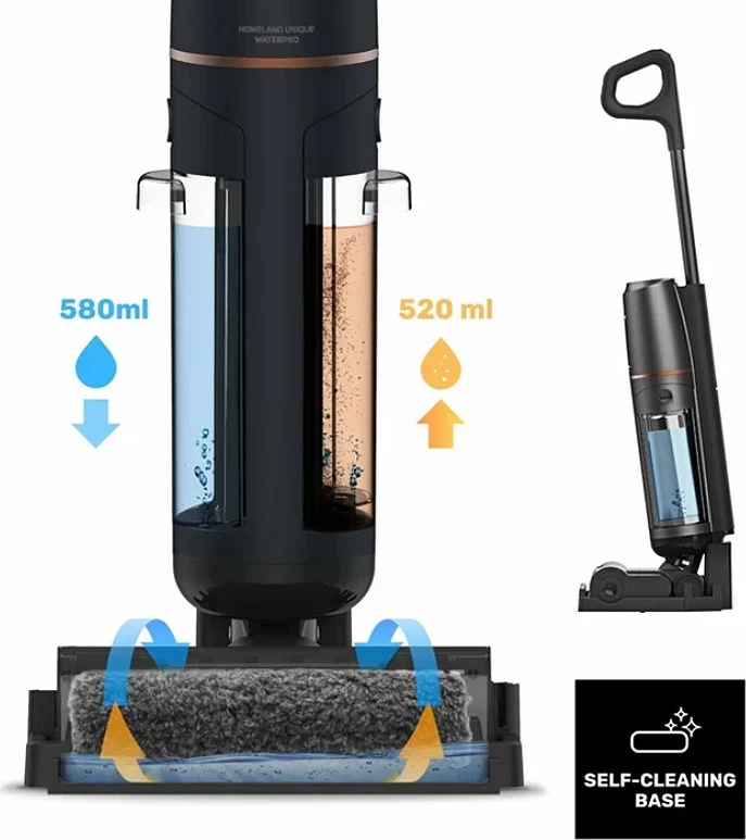 Fshesë elektrike Taurus Wet&Dry Homeland Unique WaterPro pa kabllo, e zezë