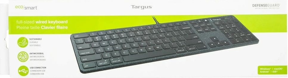 Tastierë Targus Full Size, USB, QWERTY UK, e zezë