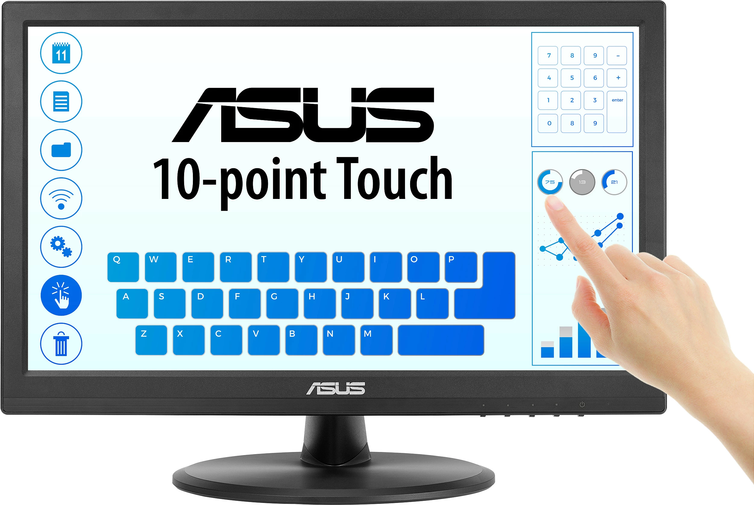 Monitor ASUS VT169HE, 15.6", Full HD, LED, Touchscreen, i zi